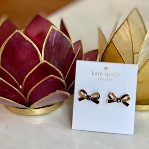 NWT Kate Spade Black Bow Earrings